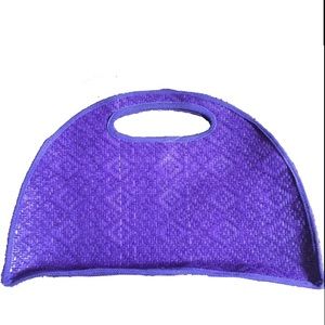 BOHO STRAW WOVEN RATTAN BAG CLUTCH LG OS